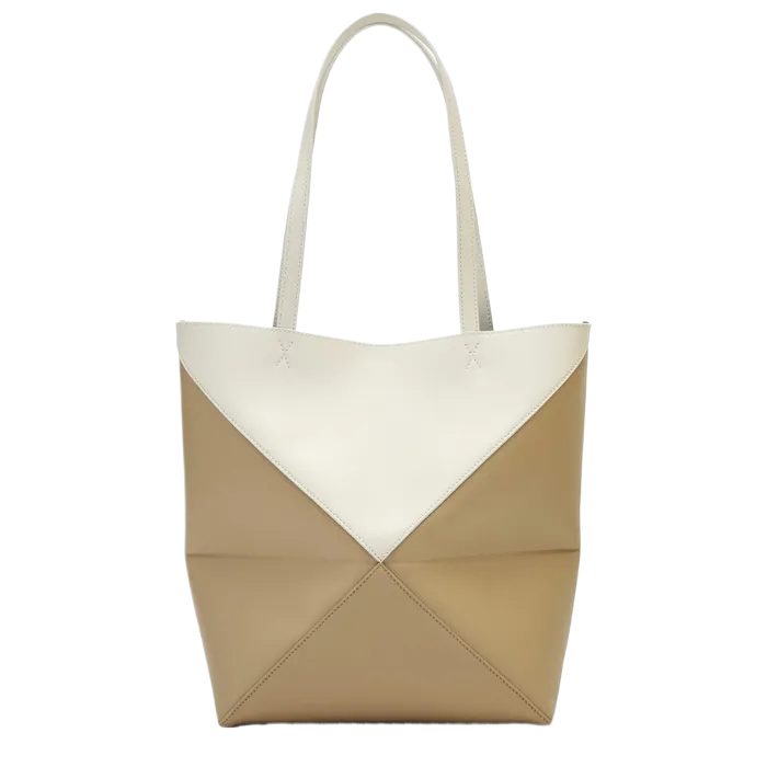 Puzzle Fold Tote bag white/beige