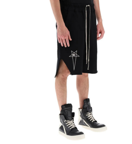 Rick owens beveled pods shorts x champion