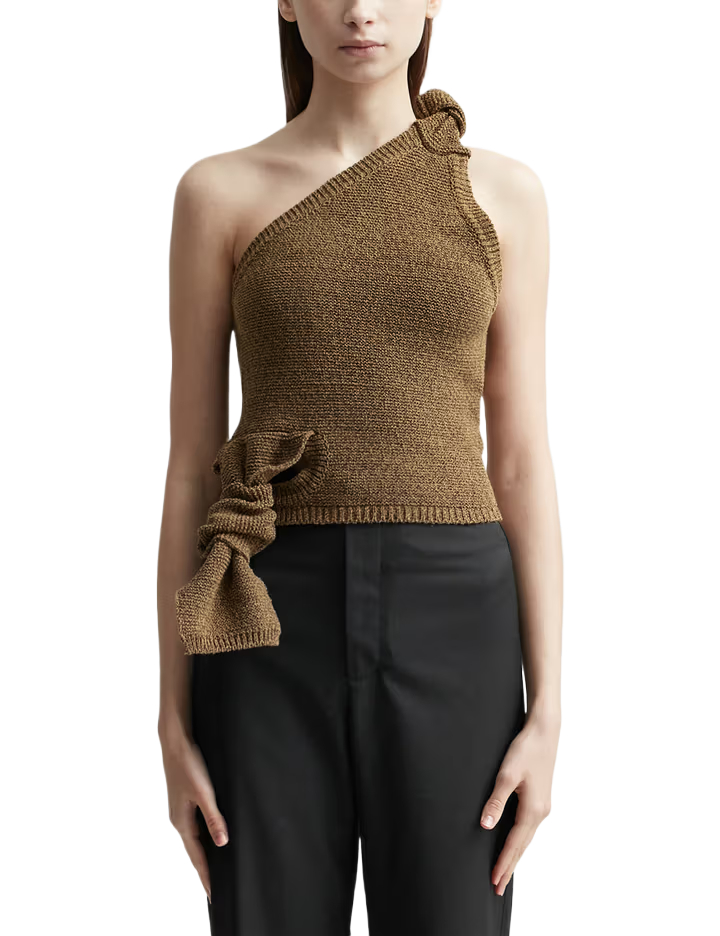 LE MAILLE one-shoulder knit top