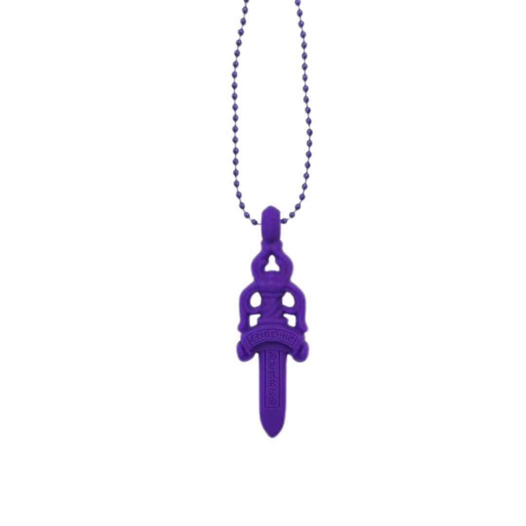 Chrome Hearts Silichrome Dagger Pendant Purple