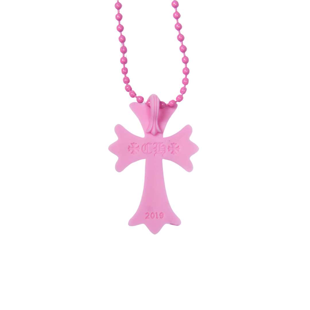 Chrome Hearts Silichrome CH Cross Pendant Pink