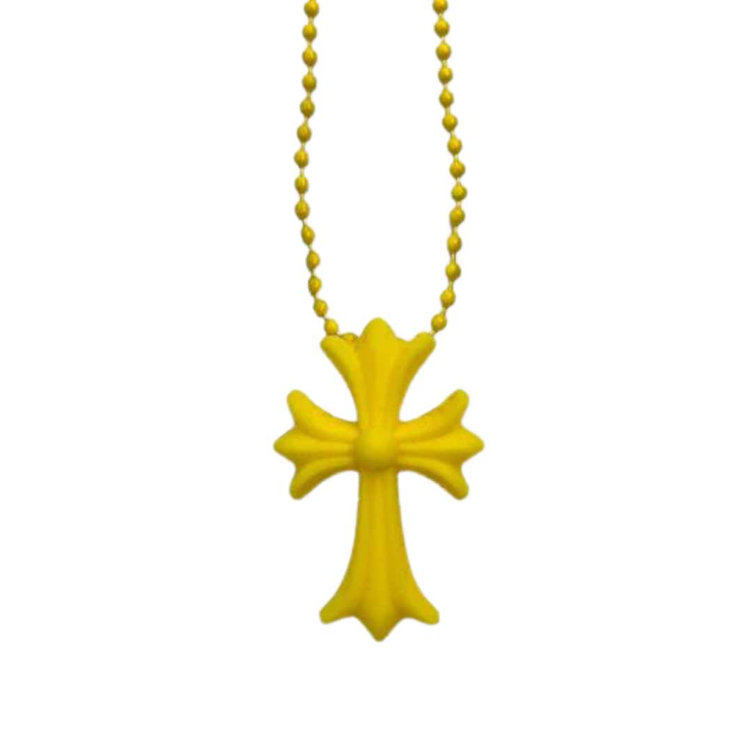 Chrome Hearts Silichrome CH Cross Pendant Yellow