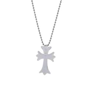 Chrome Hearts Silichrome CH Cross Pendant White