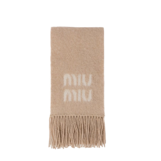 Logo mohair scarf