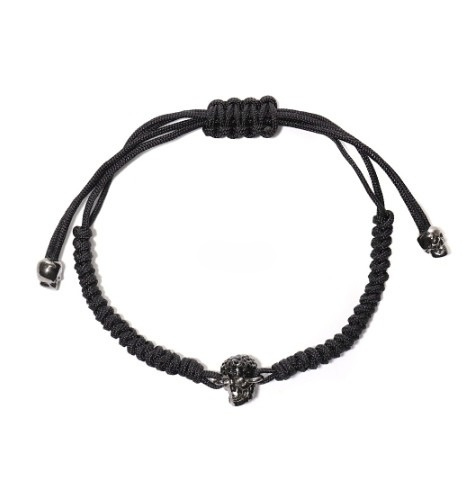 Pave Skull Friendship Bracelet