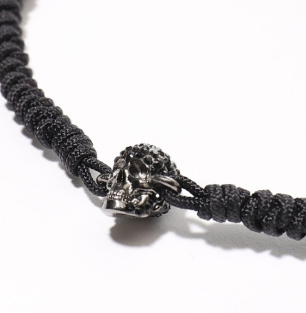 Pave Skull Friendship Bracelet