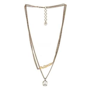 Women's McQueen Graffiti Chain Necklace in Gold