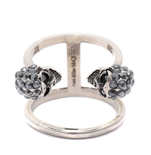 Twin Skull Double Ring