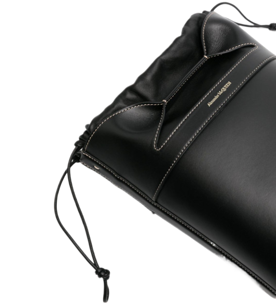 Leather bucket bag