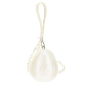  Micro Handheld Egg Bag With Pearl Crossbody Strap