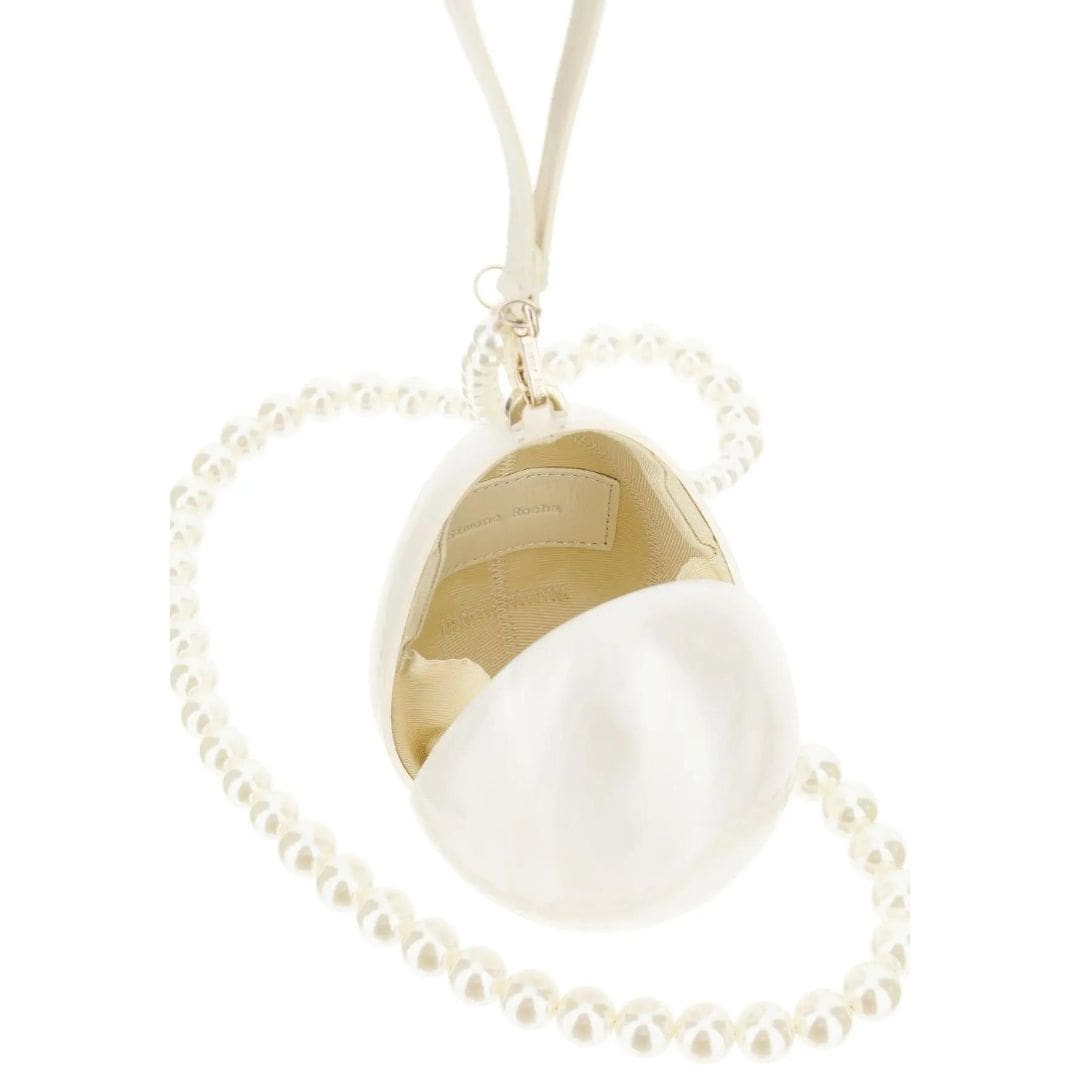  Micro Handheld Egg Bag With Pearl Crossbody Strap