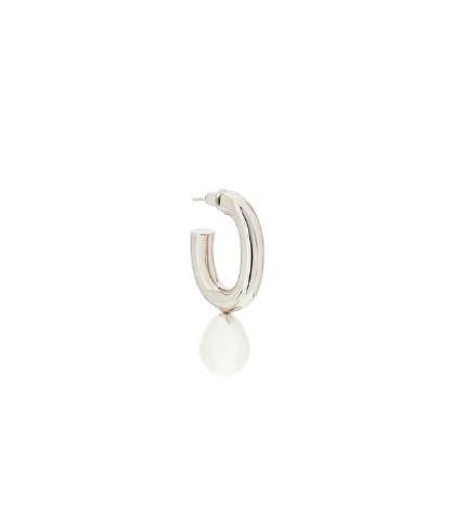 Pearl hoop earring set