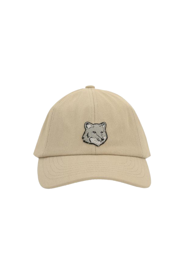 Bold fox head embroidered 6-panel cap