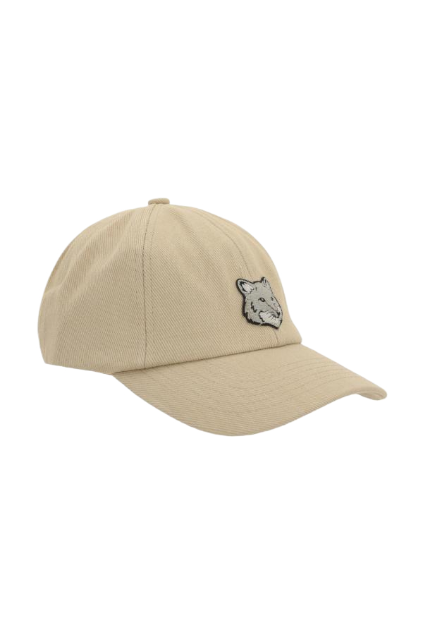 Bold fox head embroidered 6-panel cap