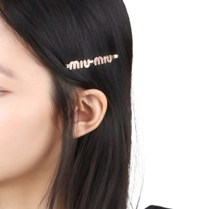 Enamel metal hair clip