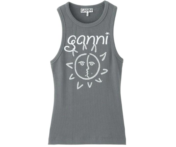 Graphic Rib Sun Tank Top