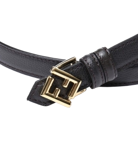 FF diamond leather reversible belt