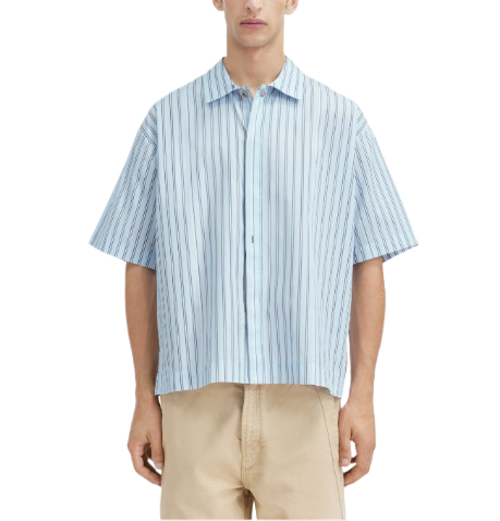 La Chemise striped short-sleeved shirt