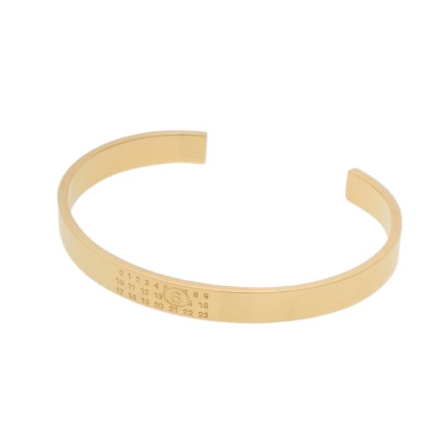 Engraved number cuff bracelet