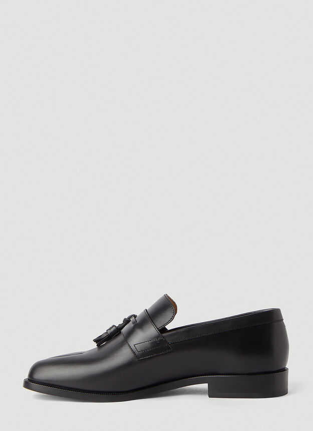 Tabi Leather Loafers in Black 