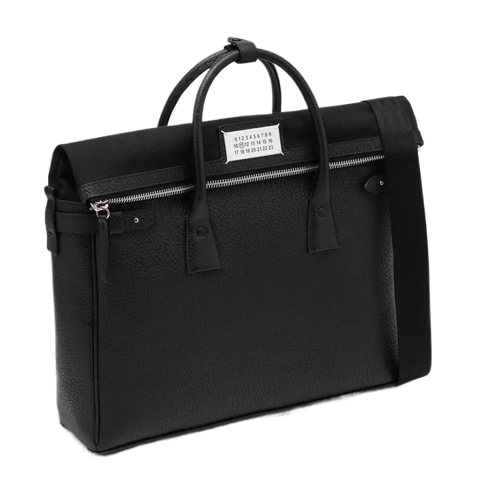 5AC daily black leather handbag