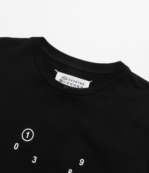 Number Paris Logo Fitted T-Shirt in Black