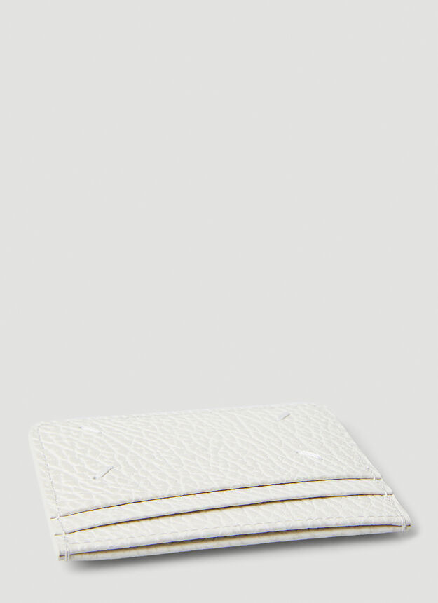 Four Stitch Card Holder in White