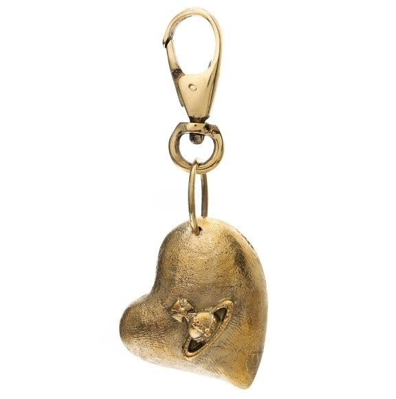 Gadget brass heart keyring