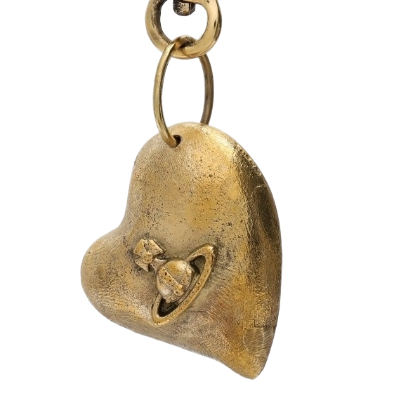 Gadget brass heart keyring