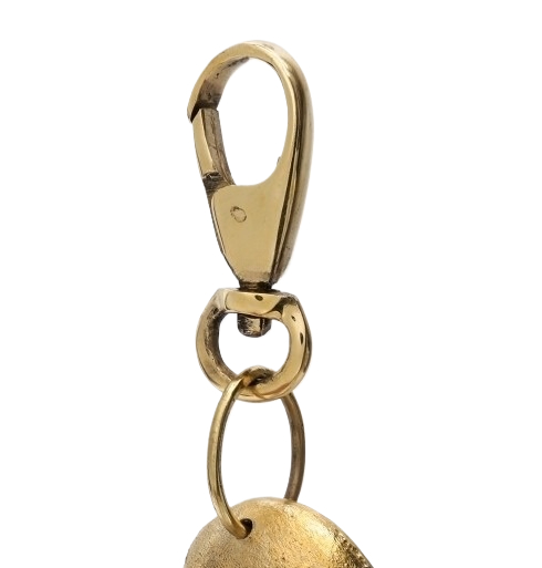 Gadget brass heart keyring