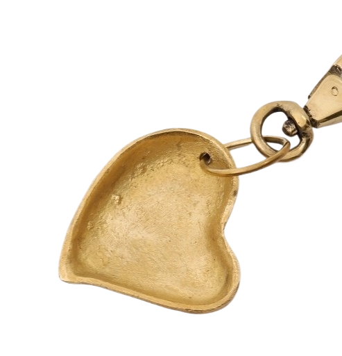 Gadget brass heart keyring