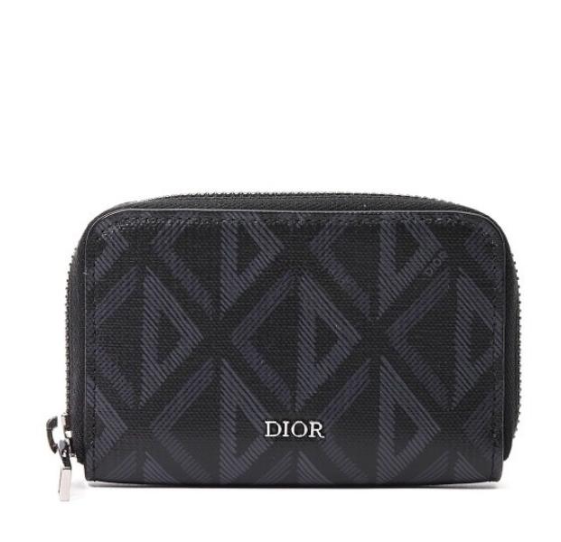 CD Diamond canvas zipper card wallet