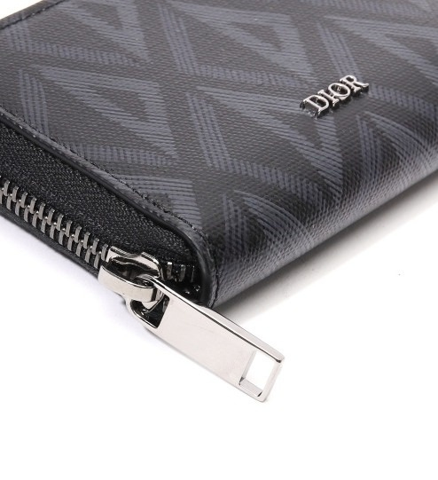 CD Diamond canvas zipper card wallet