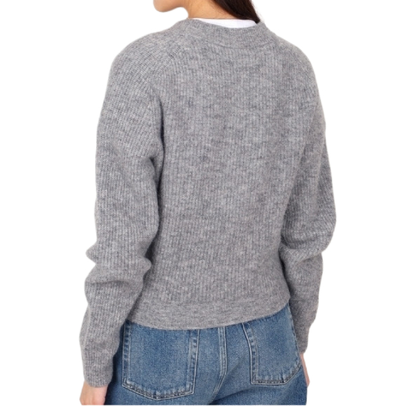 Grey soft wool cardigan