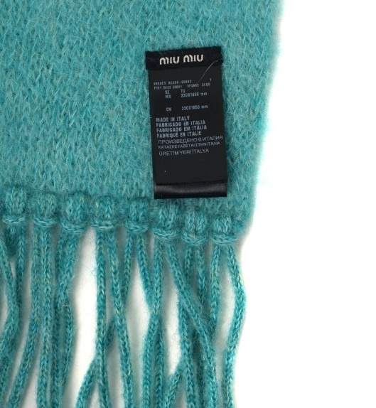 Logo mohair scarf