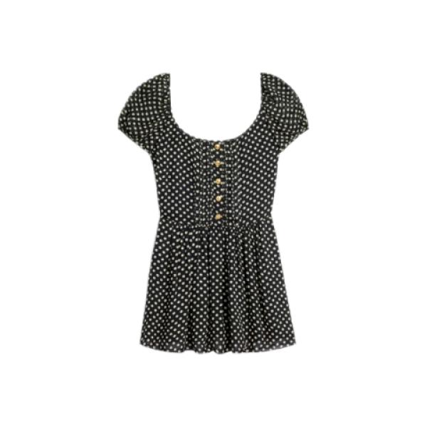 Silk dot mini dress