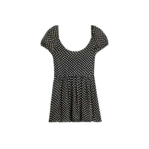 Silk dot mini dress