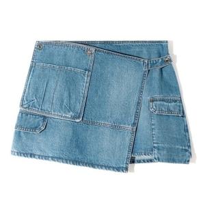 Blue Denim Pocket Mini Skirt