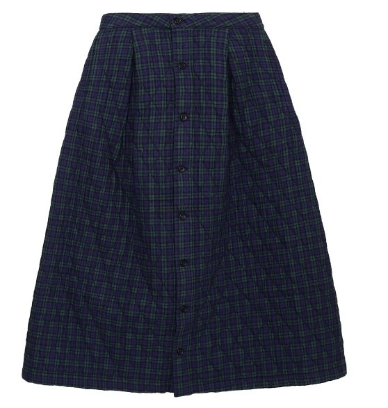 Diamond Quilted Tuck Skirt