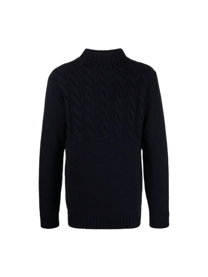 22SS CABLE WOOL KNIT NAVY