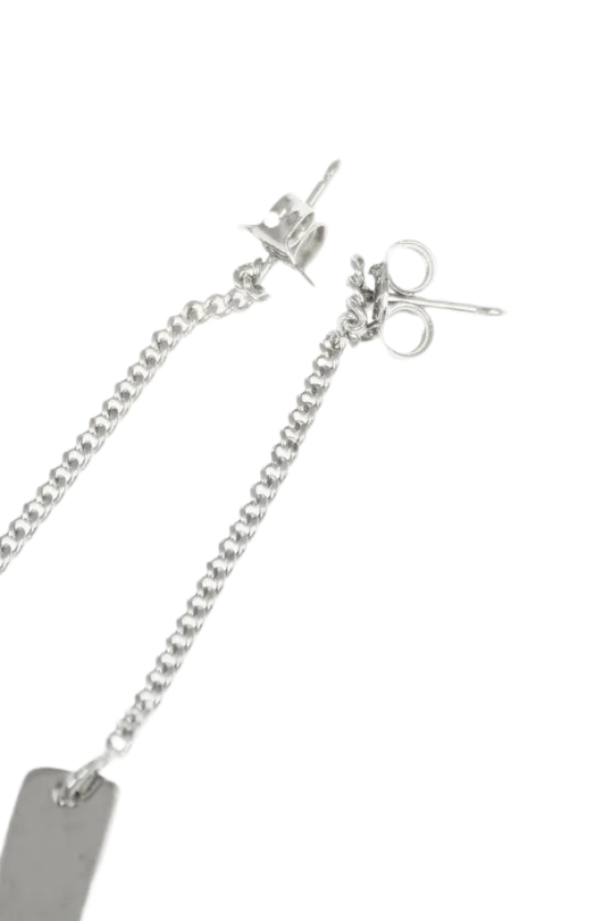 Brass earrings with pendant