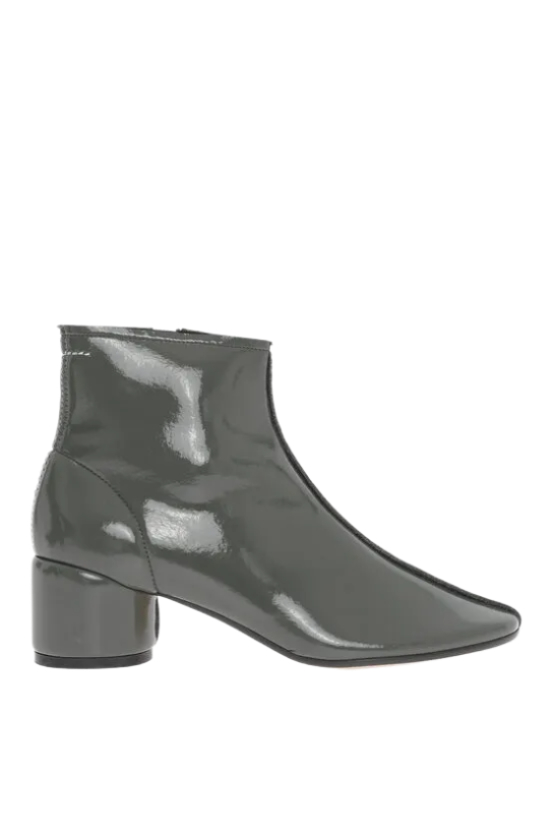 Solid Color Ankle Boots with Zip Closure Heel