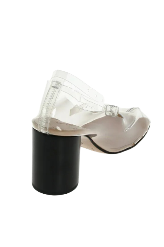 MM22 8,5cm plastic TABI ankle strap pumps