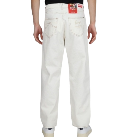 Logo Patch Cotton Pants