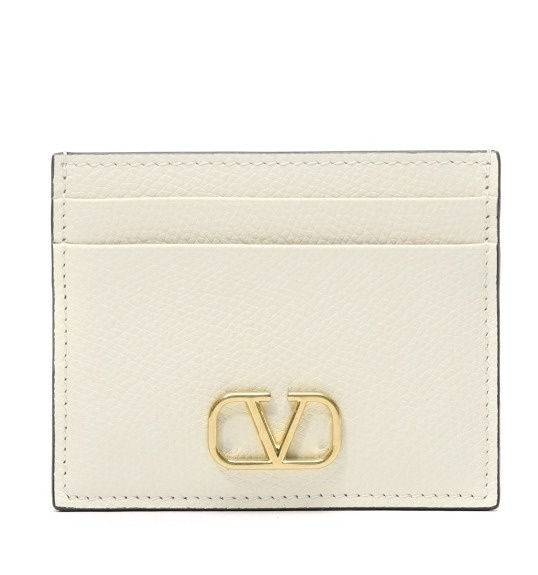 V logo signature card case