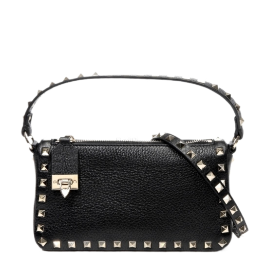 Rockstud top handle bag