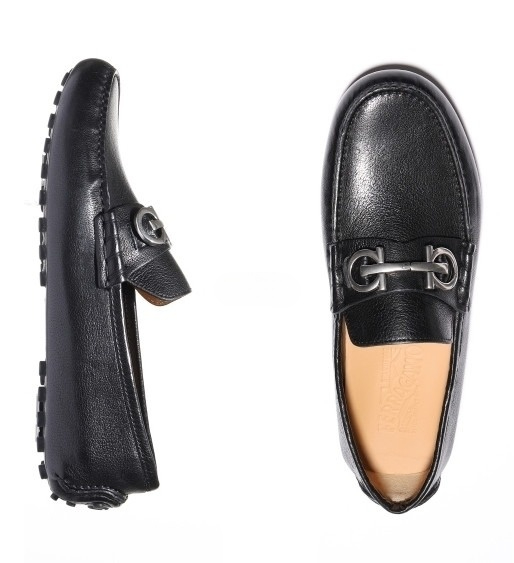 Gancini Ornament Driver Loafers