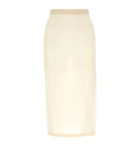 Cream nylon skirt