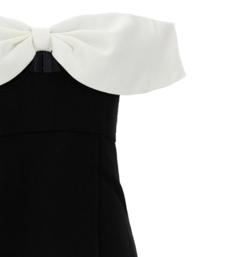 Crepe Bow Mini Dress