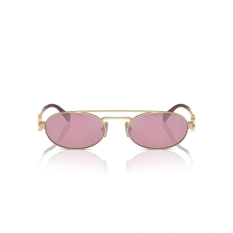 Oval frame logo sunglasses